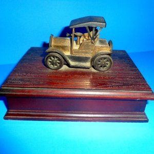 Vintage Model "T Ford Diecast Car Playing Cards Holder By Gift Co. Hong Kong